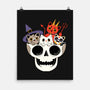 Skull And Spooky Cats-None-Matte-Poster-ppmid