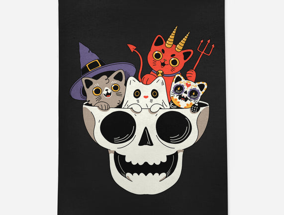 Skull And Spooky Cats