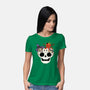 Skull And Spooky Cats-Womens-Basic-Tee-ppmid