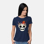 Skull And Spooky Cats-Womens-Basic-Tee-ppmid