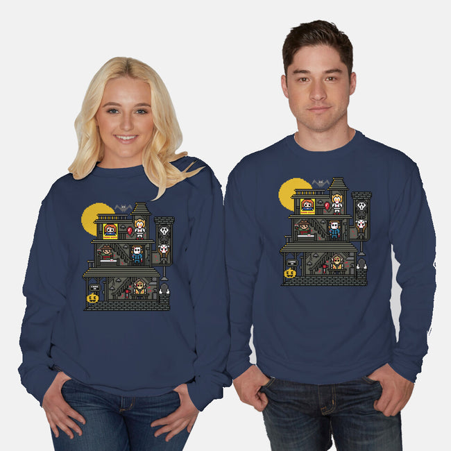 Haunted Pixels-Unisex-Crew Neck-Sweatshirt-jrberger