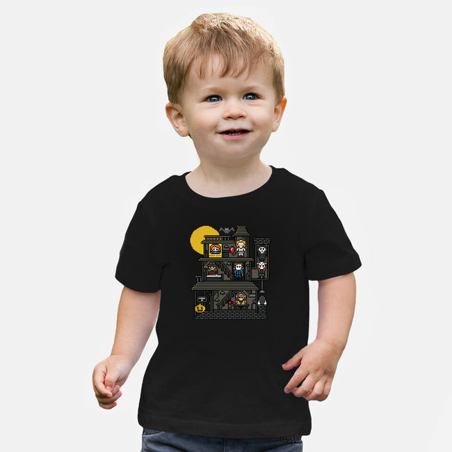 Haunted Pixels-Baby-Basic-Tee-jrberger