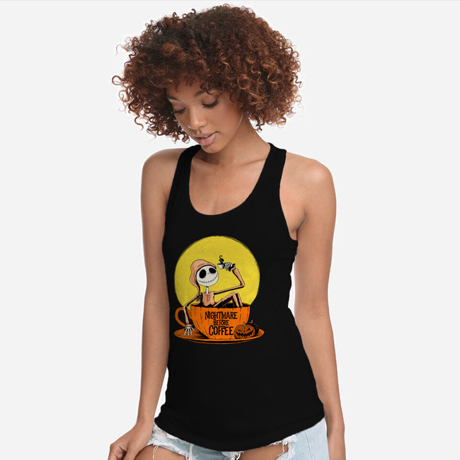 Nightmare Before Coffee-Womens-Racerback-Tank-ppmid