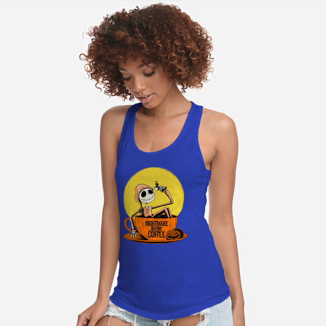 Nightmare Before Coffee-Womens-Racerback-Tank-ppmid