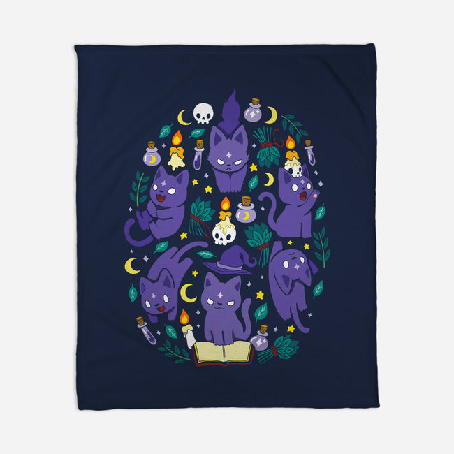 Magic Spell Cat-None-Fleece-Blanket-Vallina84