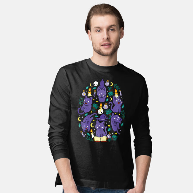 Magic Spell Cat-Mens-Long Sleeved-Tee-Vallina84