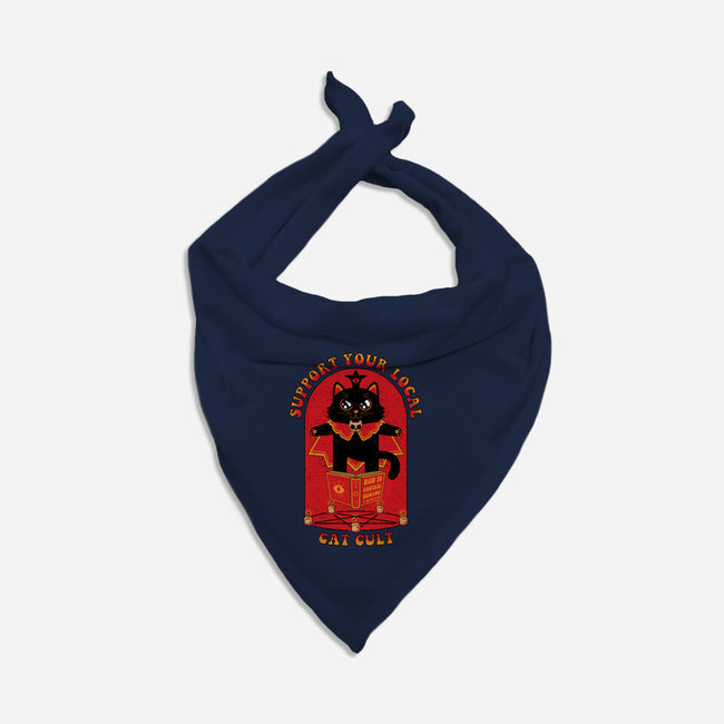 Support Your Local Cat Cult-Dog-Bandana-Pet Collar-danielmorris1993