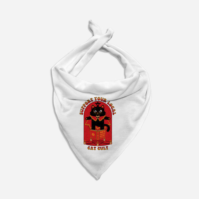 Support Your Local Cat Cult-Dog-Bandana-Pet Collar-danielmorris1993