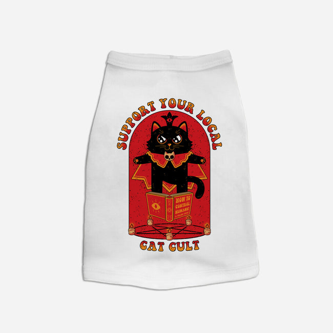 Support Your Local Cat Cult-Dog-Basic-Pet Tank-danielmorris1993