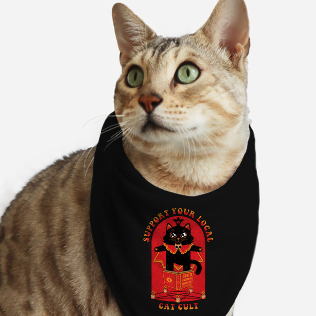 Support Your Local Cat Cult-Cat-Bandana-Pet Collar-danielmorris1993