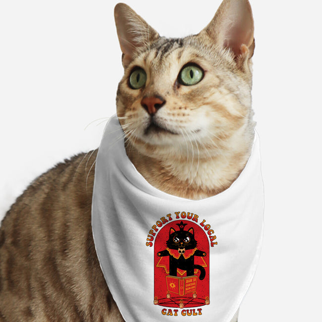 Support Your Local Cat Cult-Cat-Bandana-Pet Collar-danielmorris1993