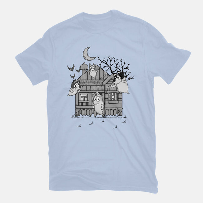 Bluey Haunted House-Mens-Heavyweight-Tee-JamesQJO