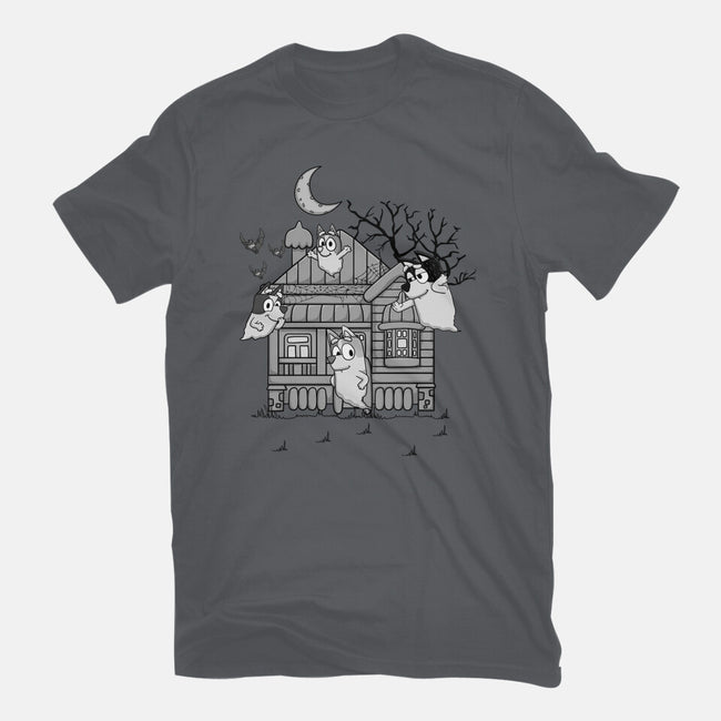 Bluey Haunted House-Mens-Basic-Tee-JamesQJO