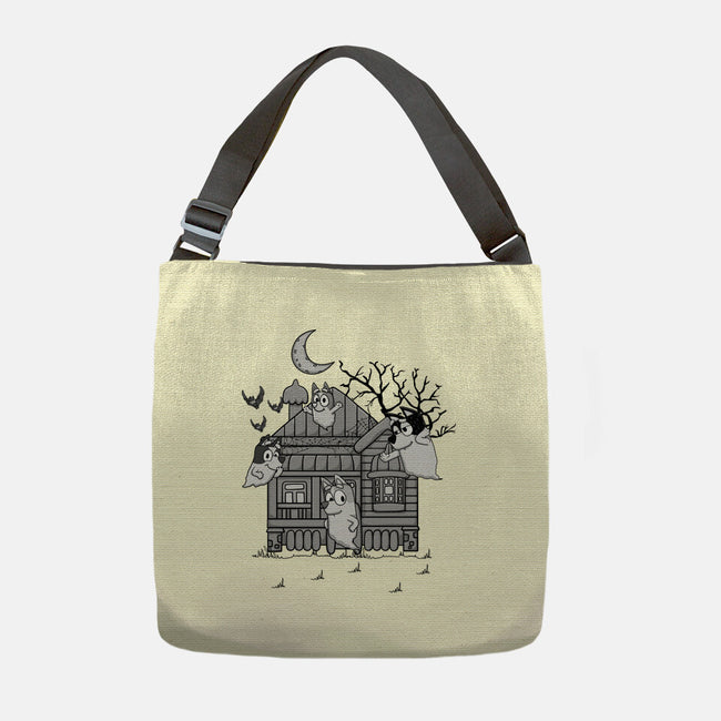 Bluey Haunted House-None-Adjustable Tote-Bag-JamesQJO