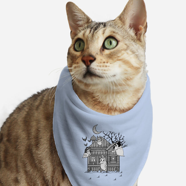 Bluey Haunted House-Cat-Bandana-Pet Collar-JamesQJO