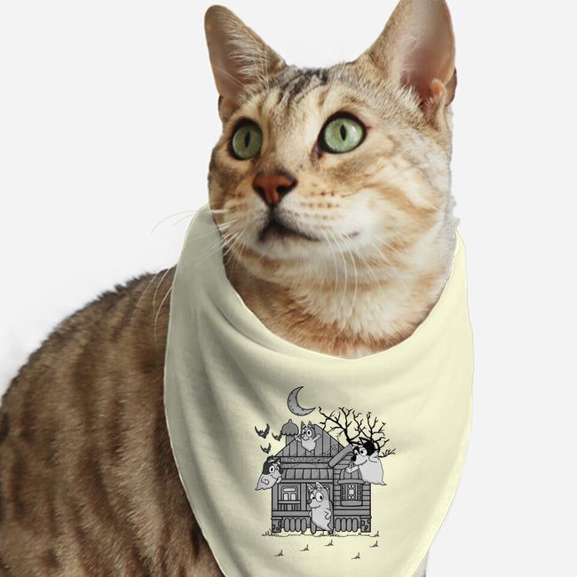 Bluey Haunted House-Cat-Bandana-Pet Collar-JamesQJO