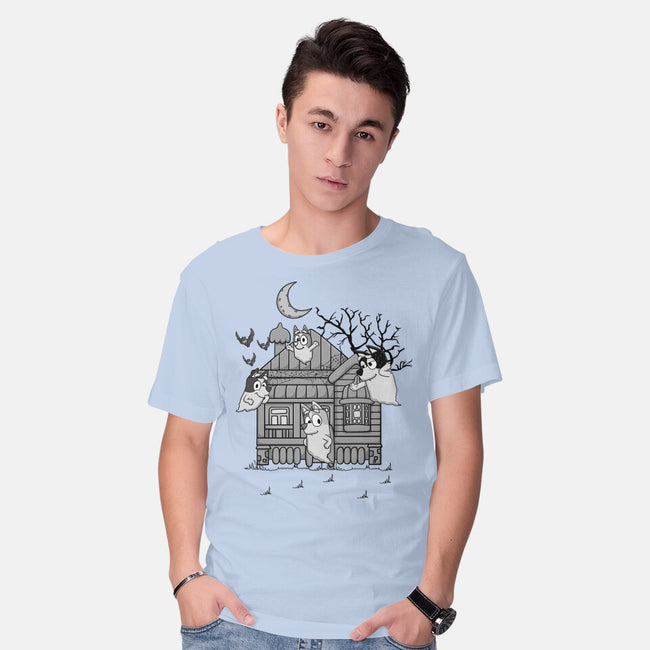 Bluey Haunted House-Mens-Basic-Tee-JamesQJO