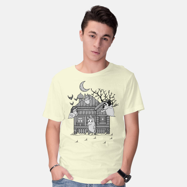 Bluey Haunted House-Mens-Basic-Tee-JamesQJO