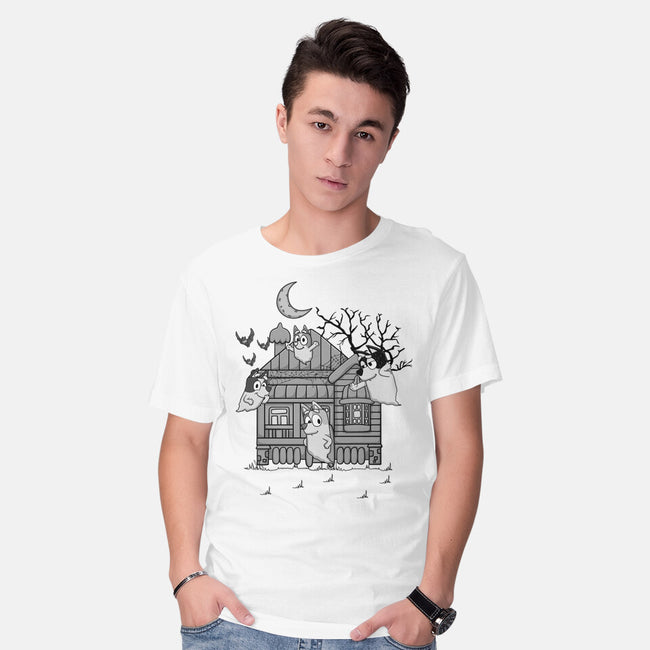 Bluey Haunted House-Mens-Basic-Tee-JamesQJO