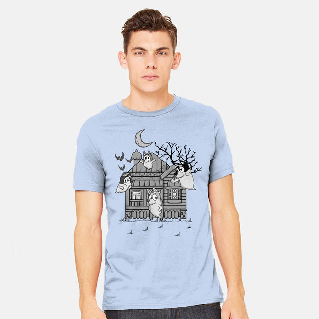 Bluey Haunted House-Mens-Heavyweight-Tee-JamesQJO