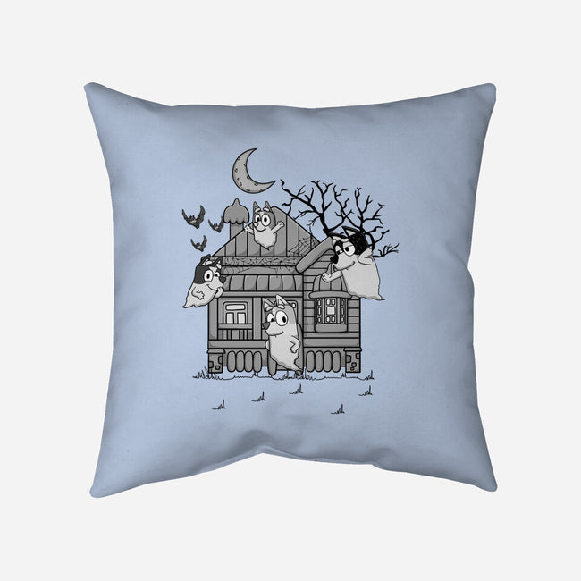 Bluey Haunted House-None-Removable Cover w Insert-Throw Pillow-JamesQJO