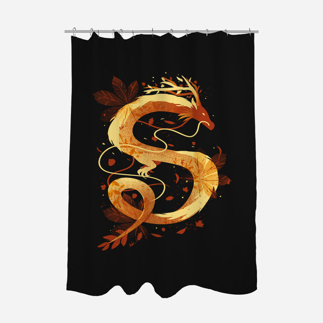 Autumn Dragon-None-Polyester-Shower Curtain-IKILO