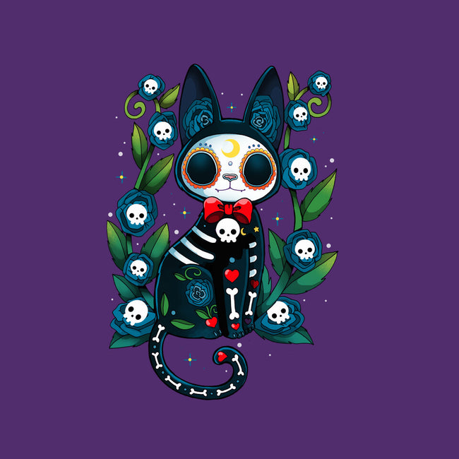 Halloween Skeleton Cat-None-Stretched-Canvas-Vallina84