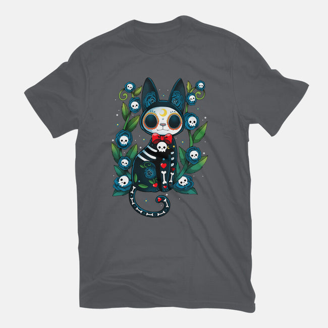 Halloween Skeleton Cat-Mens-Premium-Tee-Vallina84