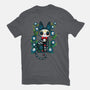 Halloween Skeleton Cat-Mens-Basic-Tee-Vallina84