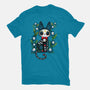 Halloween Skeleton Cat-Womens-Basic-Tee-Vallina84