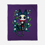 Halloween Skeleton Cat-None-Fleece-Blanket-Vallina84