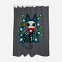 Halloween Skeleton Cat-None-Polyester-Shower Curtain-Vallina84