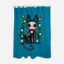 Halloween Skeleton Cat-None-Polyester-Shower Curtain-Vallina84