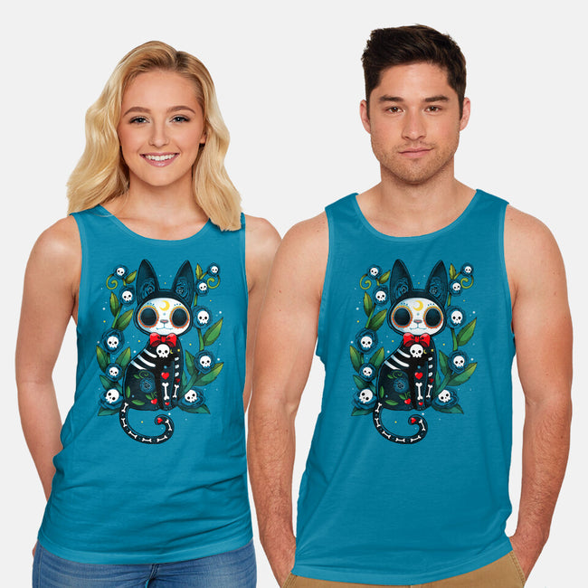 Halloween Skeleton Cat-Unisex-Basic-Tank-Vallina84