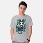 Halloween Skeleton Cat-Mens-Basic-Tee-Vallina84