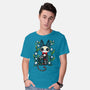 Halloween Skeleton Cat-Mens-Basic-Tee-Vallina84