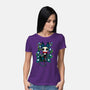 Halloween Skeleton Cat-Womens-Basic-Tee-Vallina84