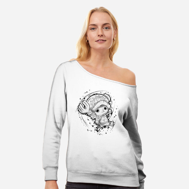 Nakama Sketch-Womens-Off Shoulder-Sweatshirt-nickzzarto