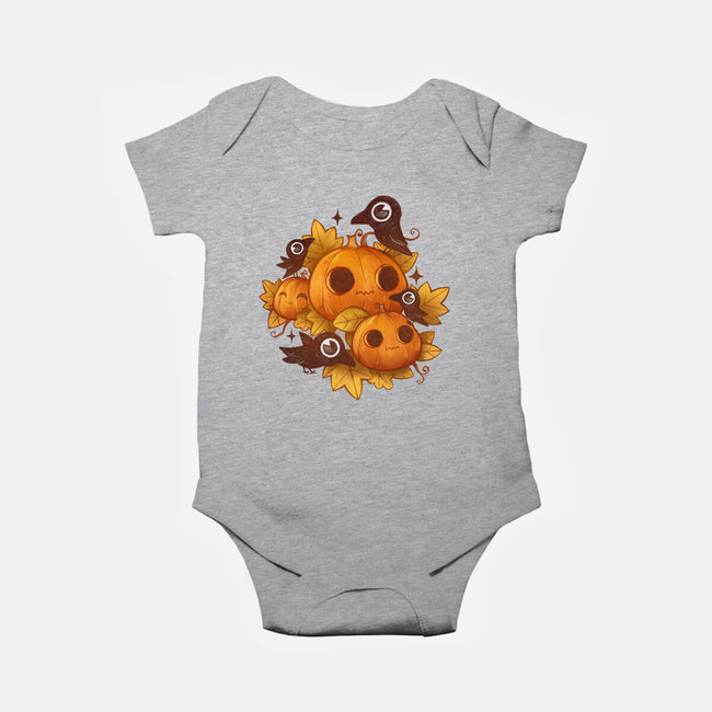 Pumpkins And Crows-Baby-Basic-Onesie-ricolaa