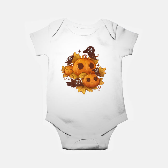 Pumpkins And Crows-Baby-Basic-Onesie-ricolaa