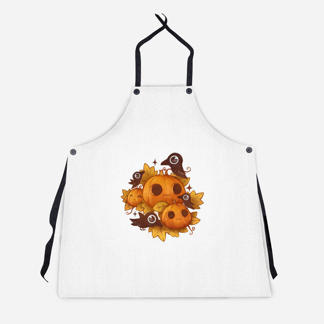 Pumpkins And Crows-Unisex-Kitchen-Apron-ricolaa