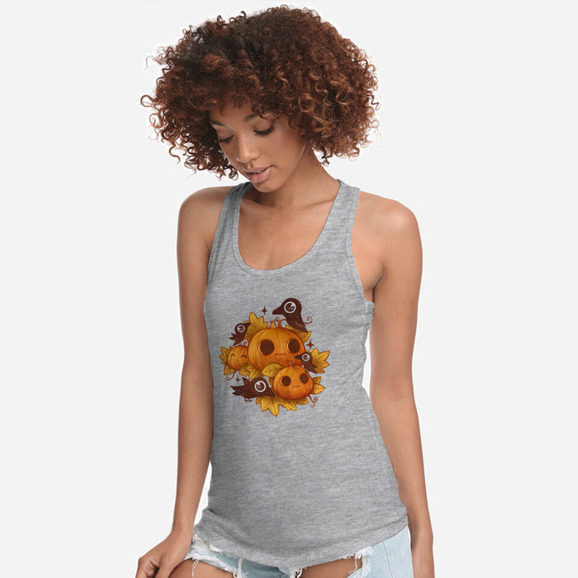 Pumpkins And Crows-Womens-Racerback-Tank-ricolaa