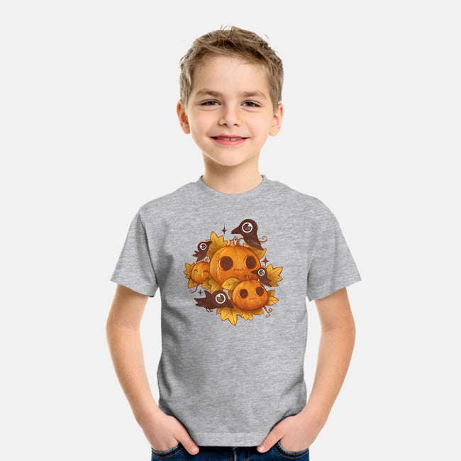 Pumpkins And Crows-Youth-Basic-Tee-ricolaa