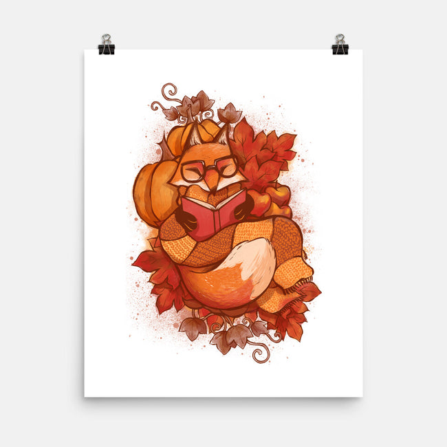 Autumn Reader-None-Matte-Poster-ricolaa