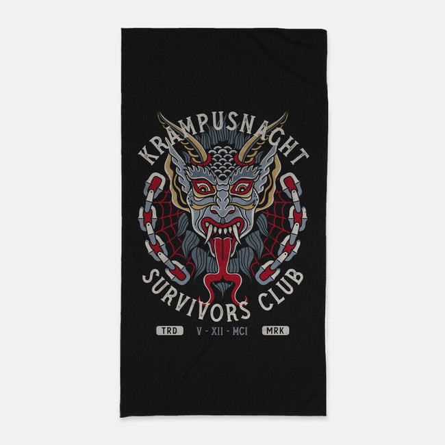 Krampusnacht Survivors Club-None-Beach-Towel-Nemons