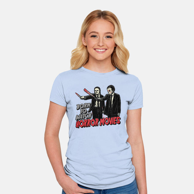 Horror Duo-Womens-Fitted-Tee-momma_gorilla