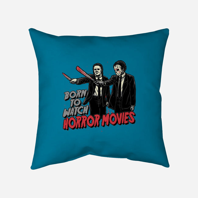 Horror Duo-None-Removable Cover-Throw Pillow-momma_gorilla