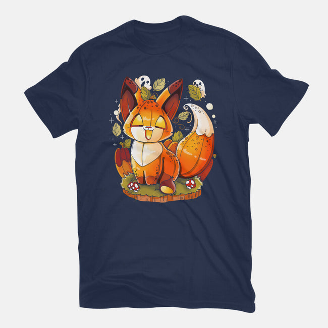 Pumpkin Fox-Womens-Fitted-Tee-Vallina84