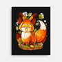 Pumpkin Fox-None-Stretched-Canvas-Vallina84