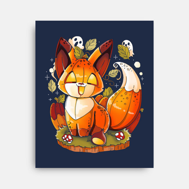 Pumpkin Fox-None-Stretched-Canvas-Vallina84